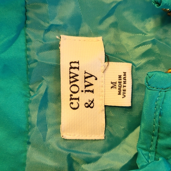 Quilted Puffer Vest CROWN & IVY Women's Medium Slim Fit - Picture 4 of 8